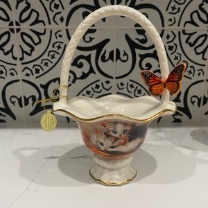 Vintage Bradford Exchange Meta Pluckebaum Ceramic Baskets Cozy Companions